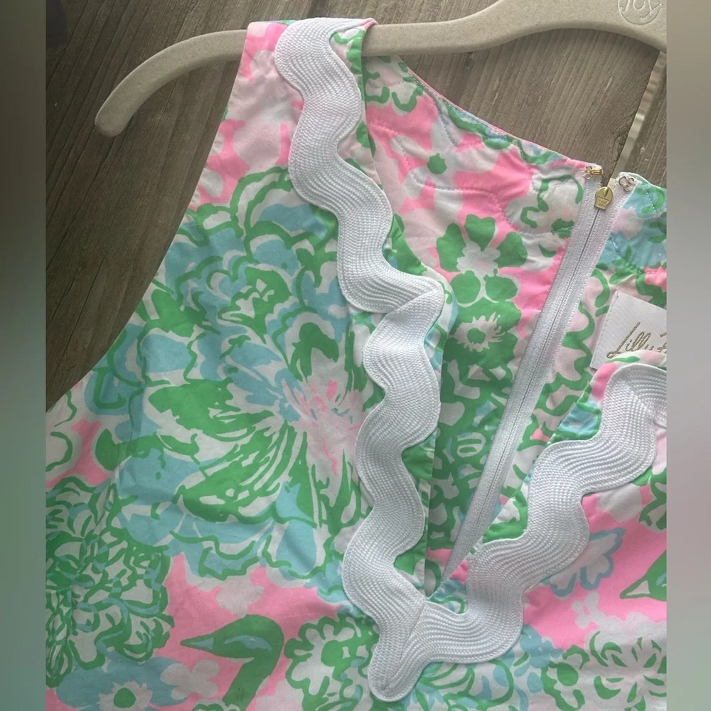 Lilly Pulitzer Romney Tropical Beach Floral Shift Romper Dress Women’s Size 12 - Picture 6 of 10